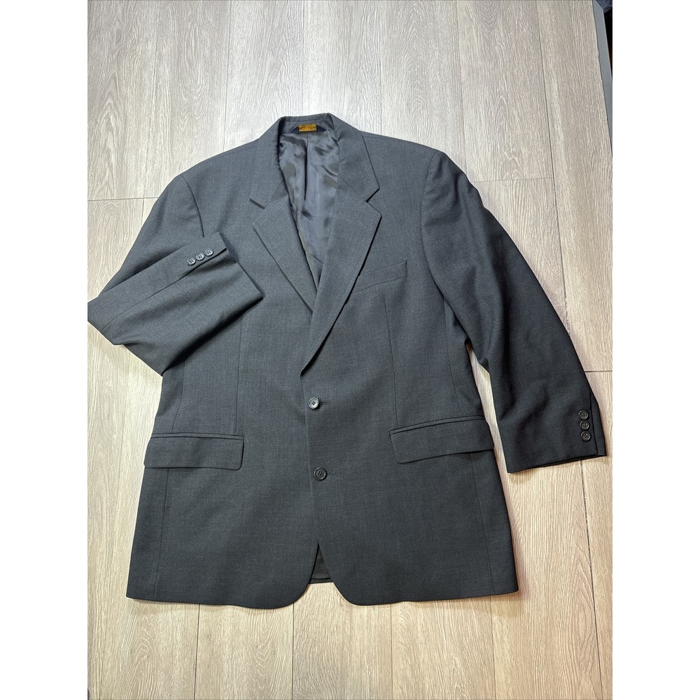 BROOKS BROTHERS Sport Coat Blazer Men's 42 R Gray 2 Button Office Wedding Formal